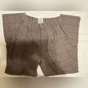 Vintage Northern Treasures Plaid Trousers | High-Waisted Cotton Pants | 28waist